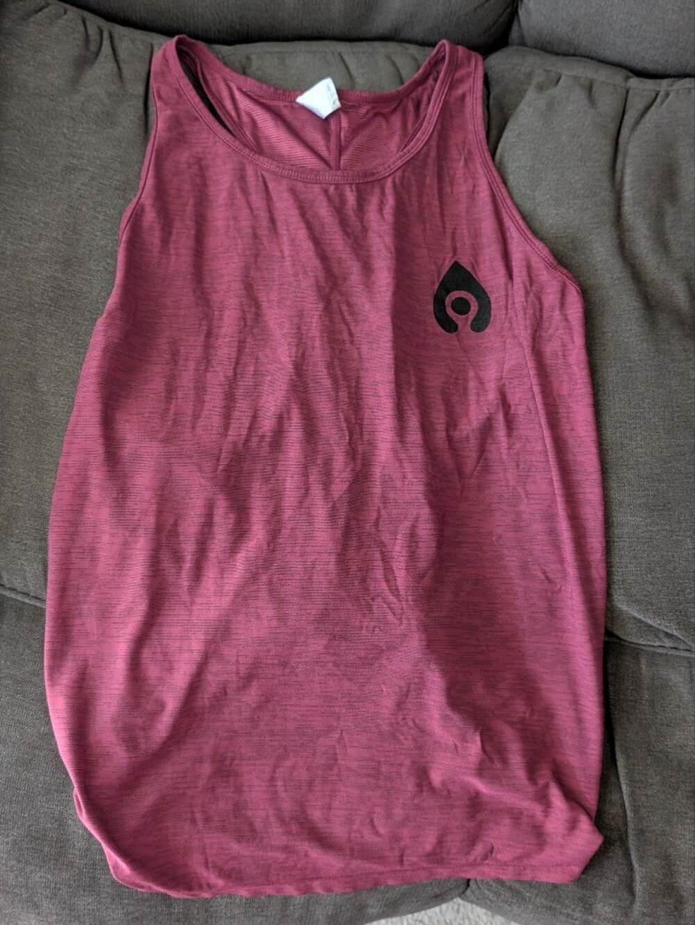 Senita Athletics Burgundy Tank with Small Black Chest Logo